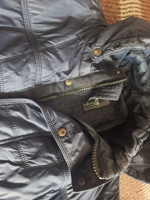 Темно-синя осіння чоловіча куртка, демісезонна куртка, тепла курточка