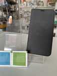 Szkło hartowane i etui zamykane czarne Smart Suede do IPHONE 11