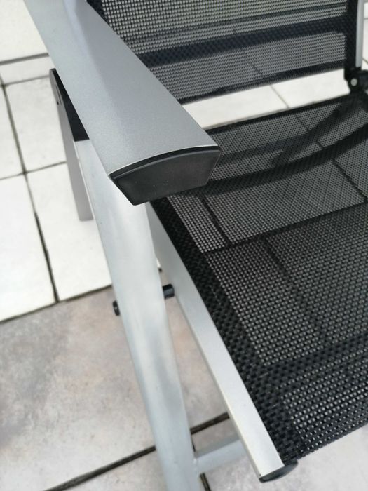 Fotel ogrodowy krzesło JYSK Jutlandia aluminiowy bdb stan