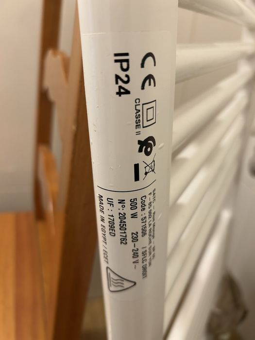 RADIADOR elétrico de TOALHEIRO de parede