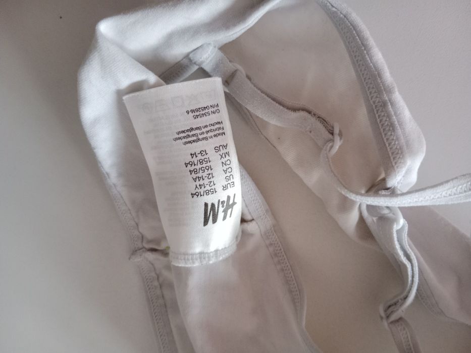 Różowy biały stanik sportowy H&M 158-164 cm