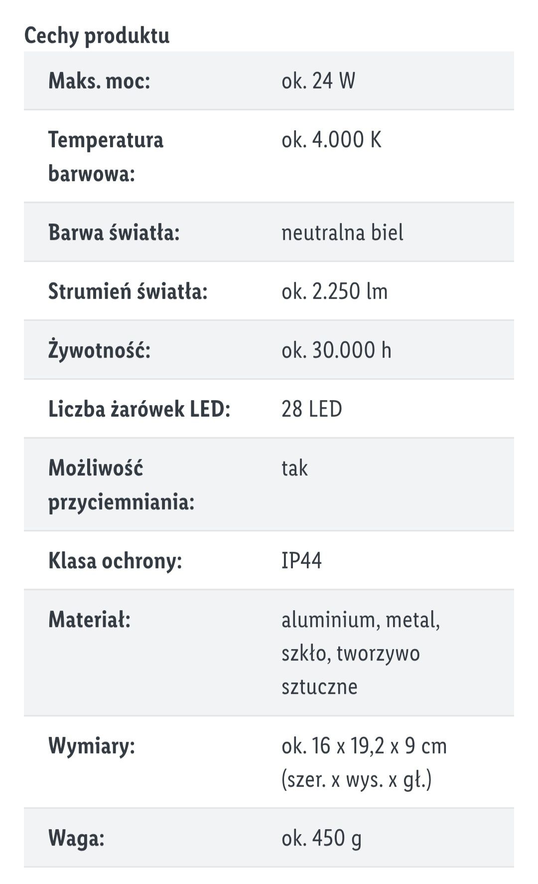 Reflektor zewnętrzny LED 24W z czujnikiem ruchu i zmierzchu