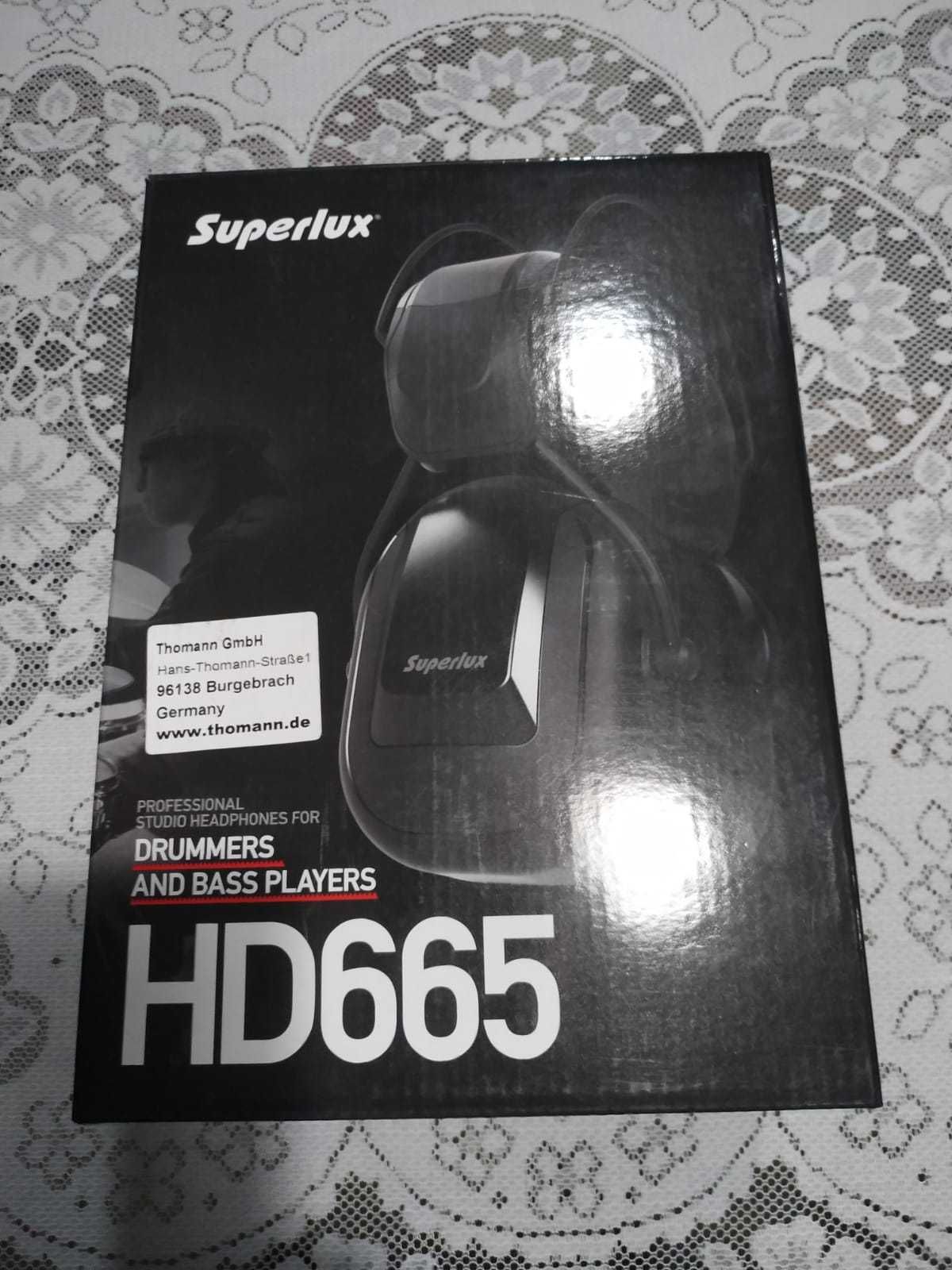 Headphones Superlux HD665 para baterista + acessórios + fatura