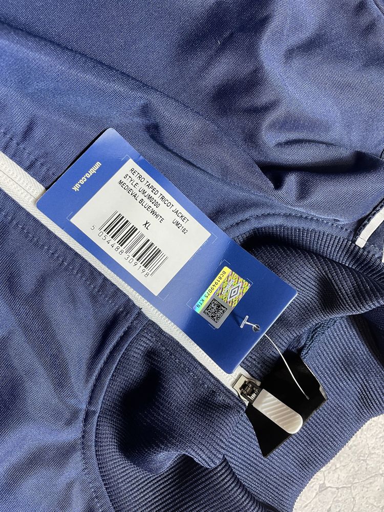 Новая Кофта Олимпийка Umbro С Лампасами Оригинал Темно-Синяя XL