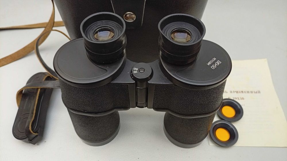 Бинокль Б 10х50 № КС15394 (Армейский) (Сетка) (Широкоугольный)  (СССР)