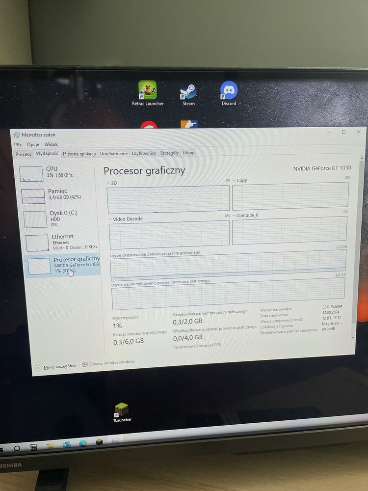 Zestaw komputerowy i5, GT 1030, 8 GB