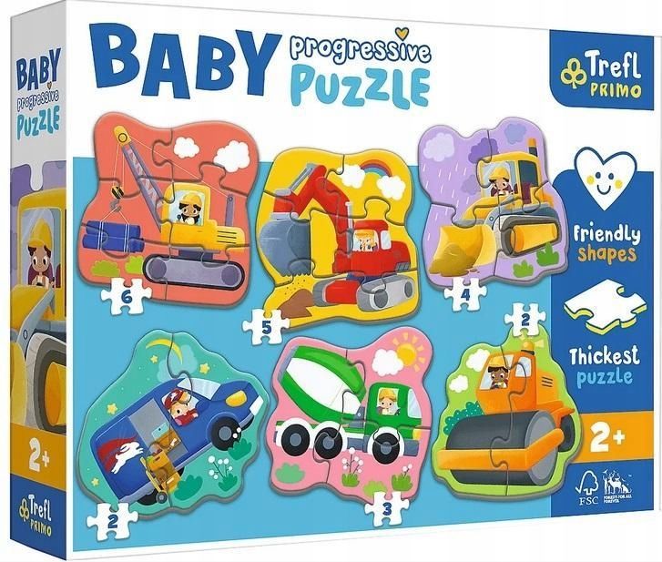Puzzle Baby Progressive - Pojazdy Trefl, Trefl