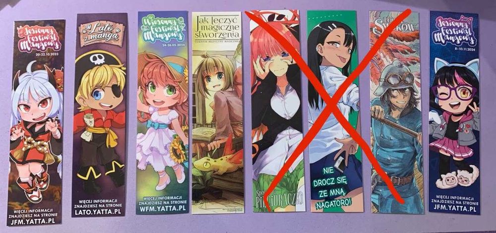 Zakładki mangowe, manga anime