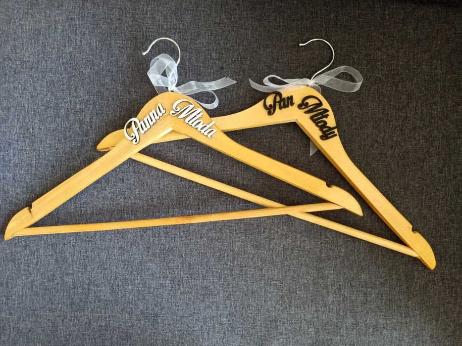 Wieszaki Ślubne/Weselne Panna Młoda Pan Młody Stan idealny