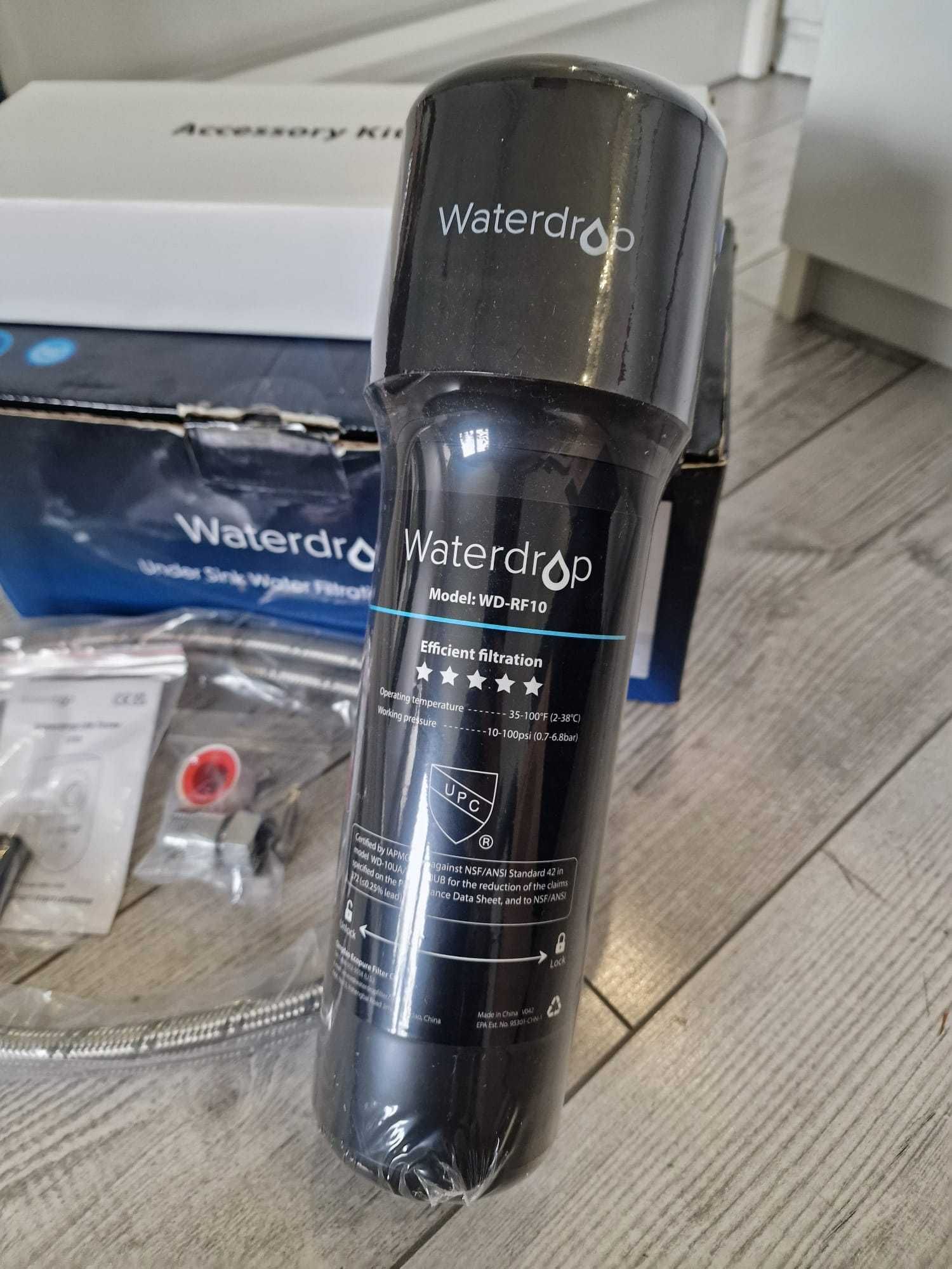 System filtrów wody Waterdrop 10UA pod zlewem redukuje PFAS, PFOA/PFOS