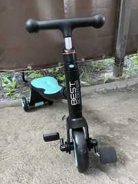 Самокат-велобег-велосипед Best Scooter 3 в 1 с музыкой и подсветкой