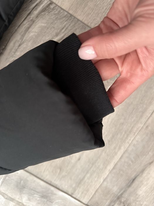 Зимнее пальто next 7/122 см черное для девочки на флисе зимове пальто