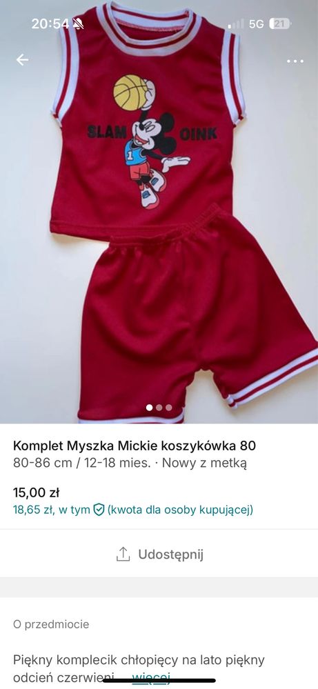 Komplevik myszka miki 80