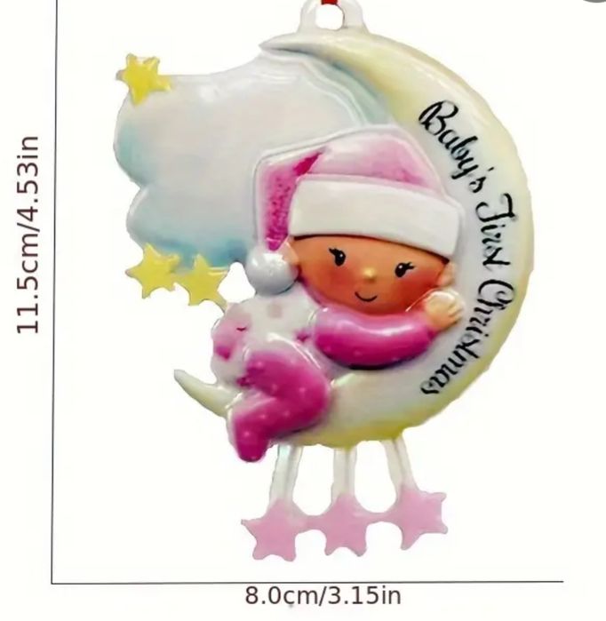 Enfeite “Baby’s First Christmas” – Novo