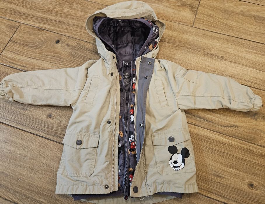 Kurtka Smyk cool club 92 Mickey Miki myszka 2 w 1 płaszcz parka