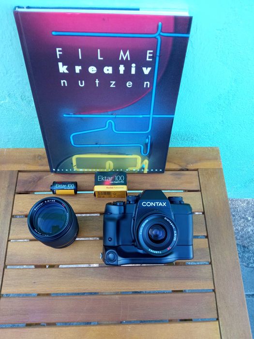 CONTAX ST Camera plus Zeiss T* Optics 35/135 - Serie 1 Vivitar !NOVO!