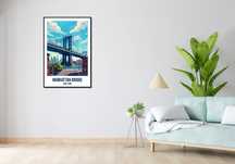 Plakat 67,5x100cm Manhattan Bridge, New York
