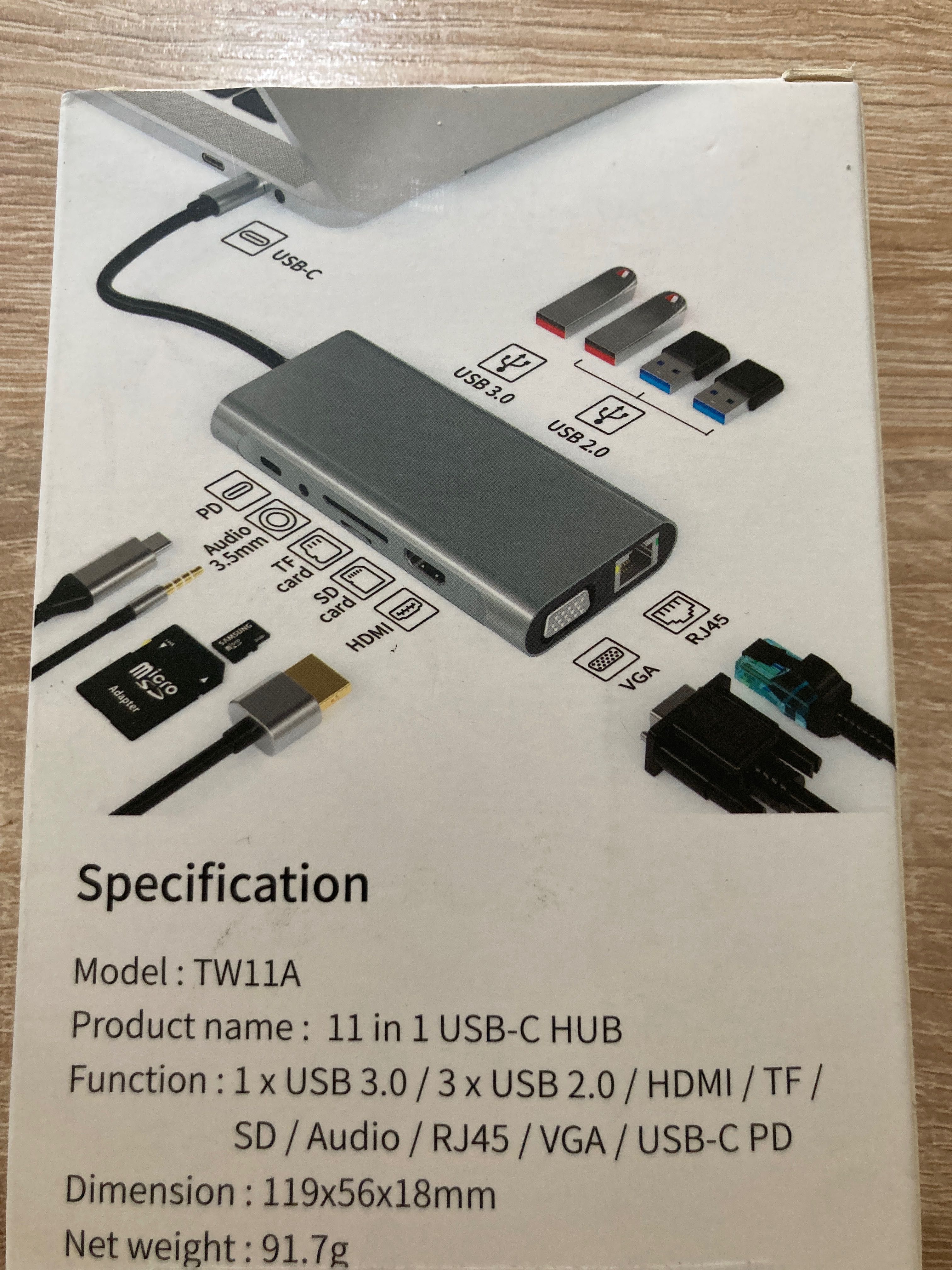 HUB USB-C 11 w jednym