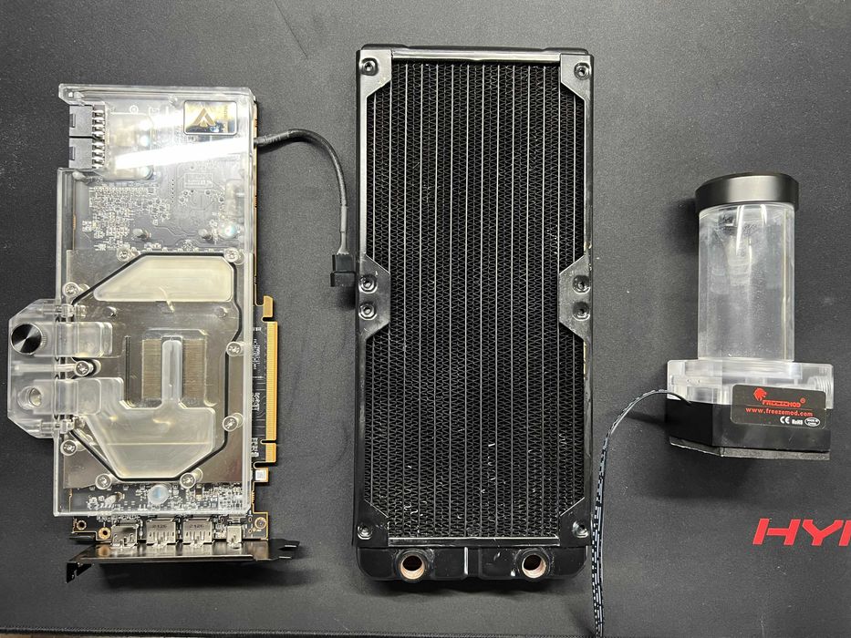 AMD Radeon RX 6850XT +blok wodny +chłodnica +pompa 550l/h