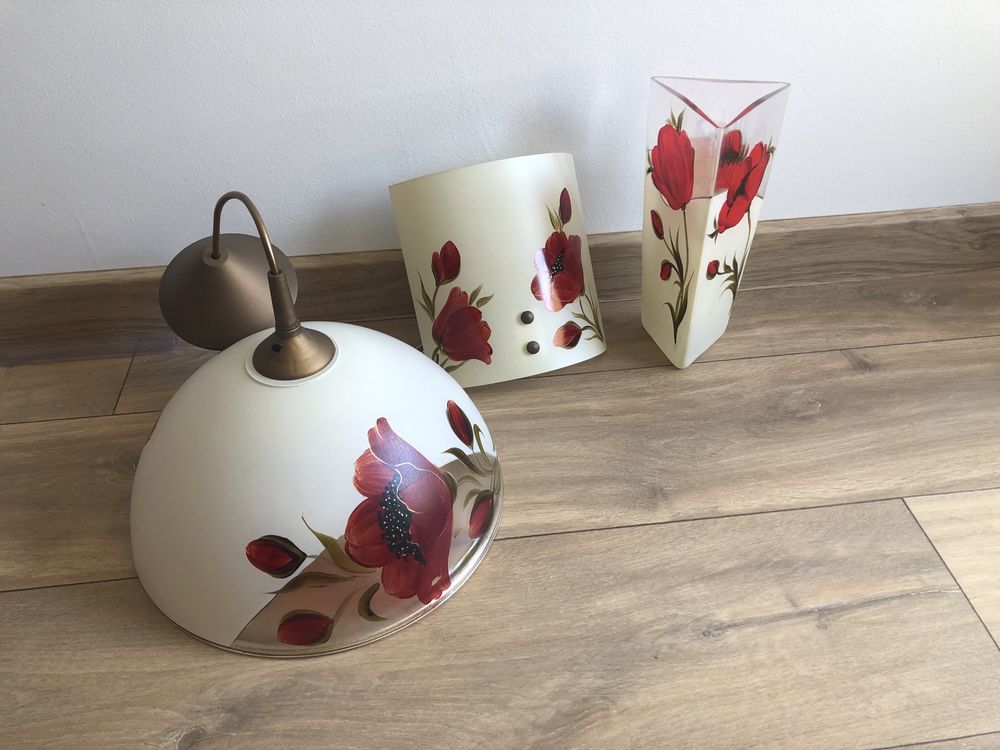 Lampa kinkiet wazon, komplet