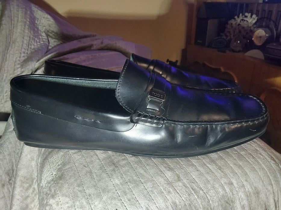 Туфли мокасины кожаные черные Tod's p.45 (30 cm)