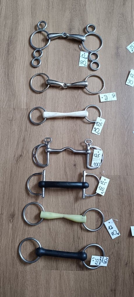 Wedzidło 12 cm , 12,5 cm  gumowe, oliwkowe, wielokrążek, baucher, plas