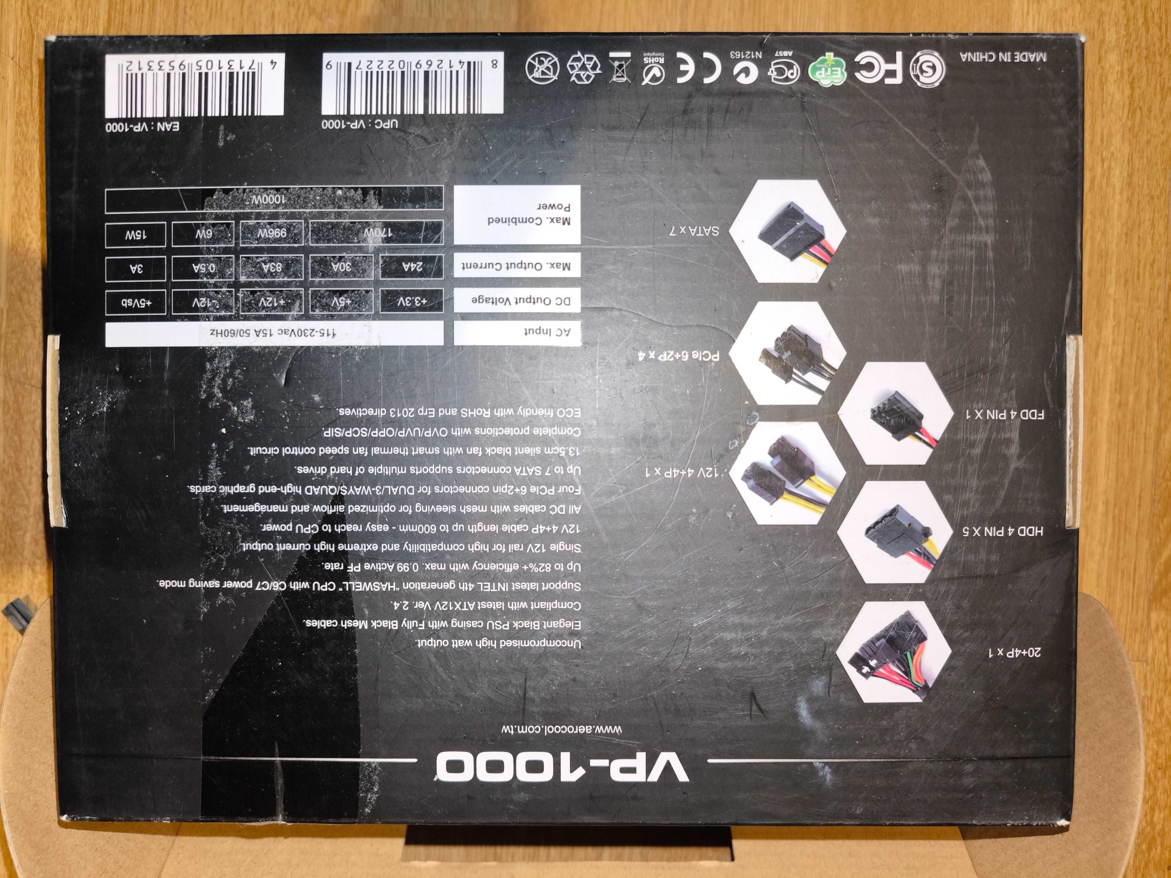 Блок питания AeroCool 1000W VP1000