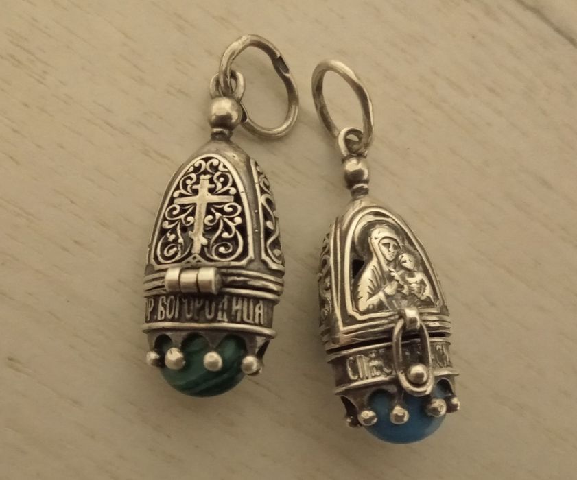 Ладанки, серебро с камнем