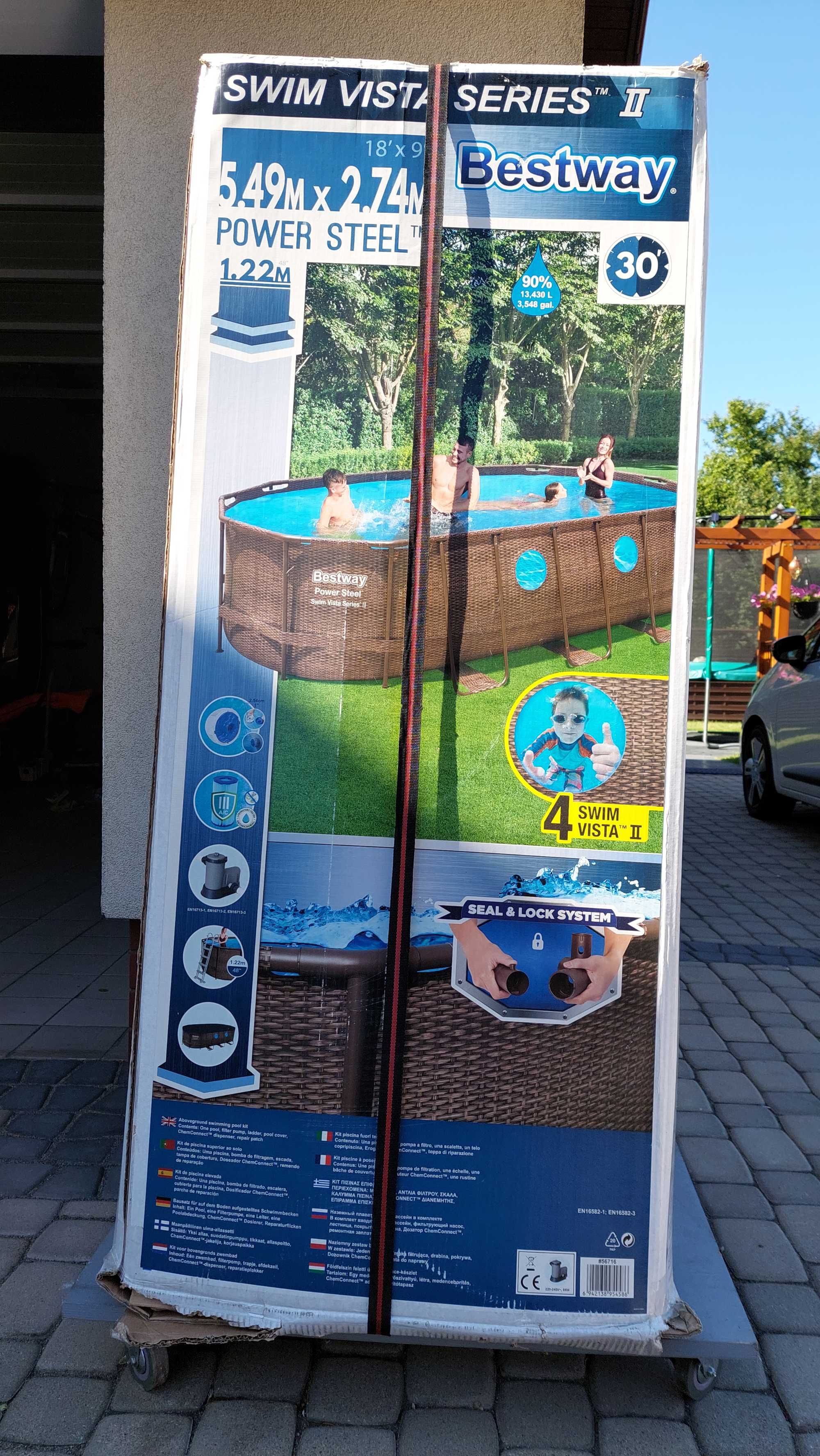Basen BESTWAY 1,22m gł, 13,430m3 MEGAZESTAW, solary prysznic NOWA CENA