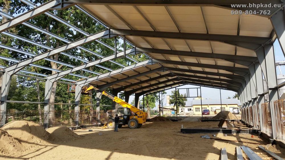 Konstrukcja stalowa. 20x50x5,6m. Magazyn zbożowy. Producent.