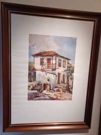 Quadro com gravura de Alfredo Morais