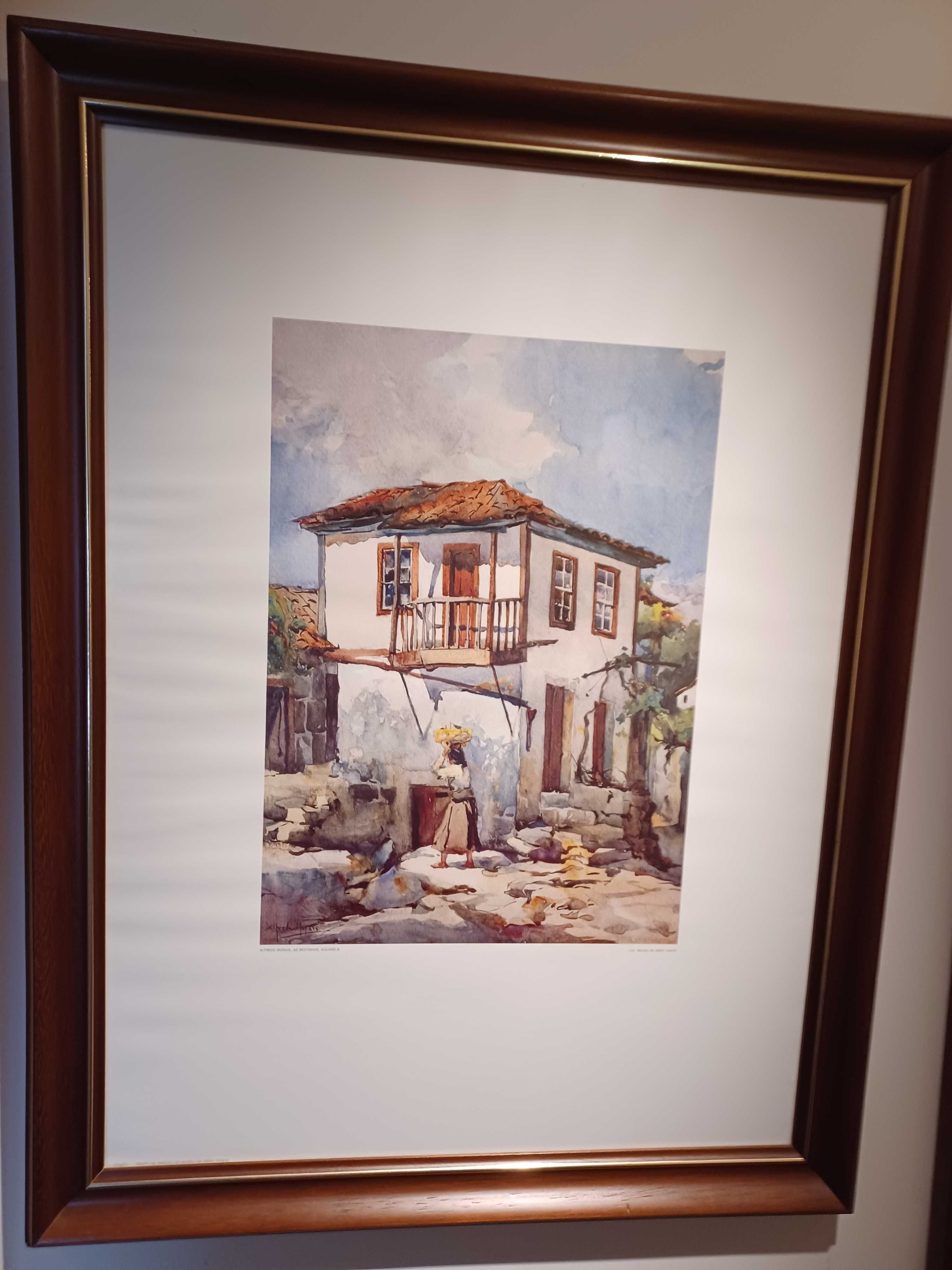 Quadro com gravura de Alfredo Morais