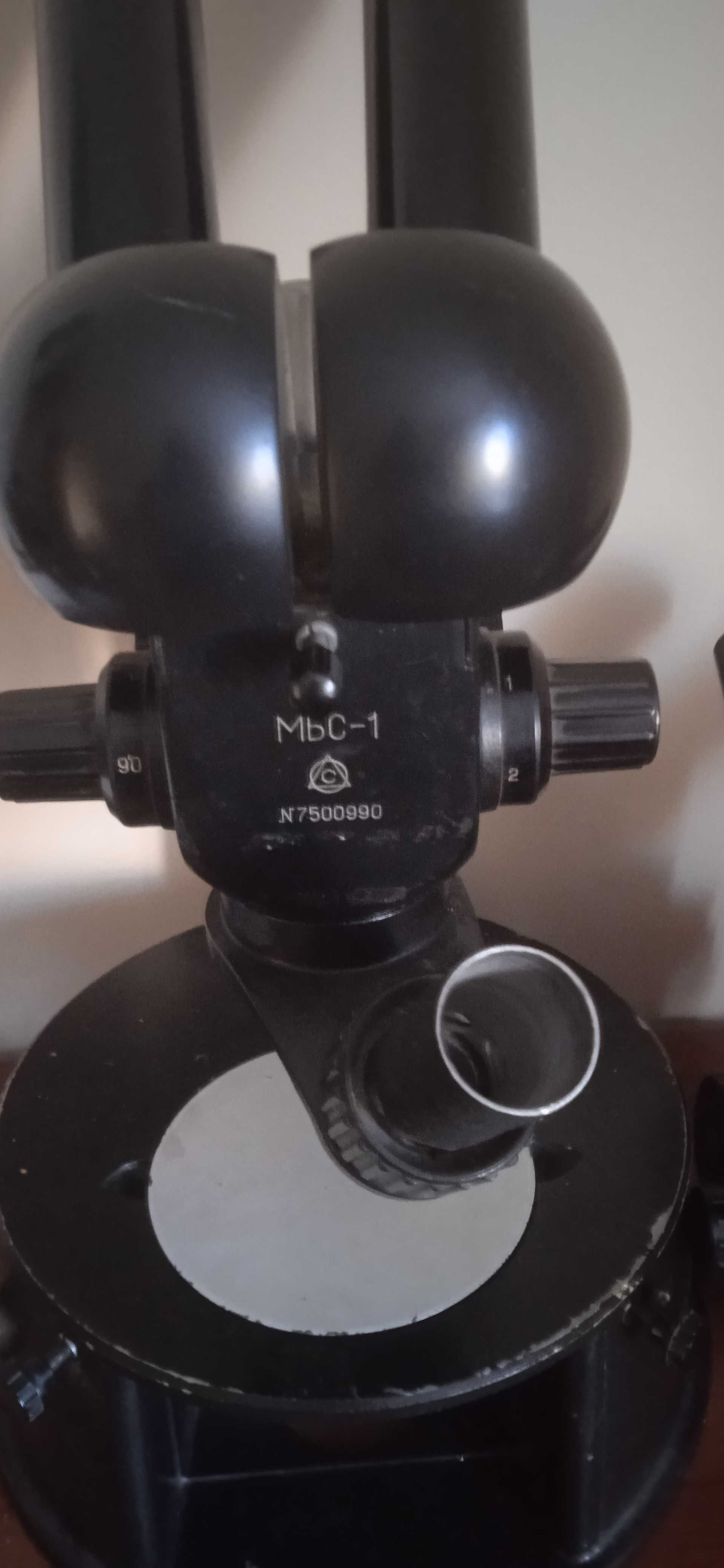 советский бинокулярный стерео микроскоп МБС-1