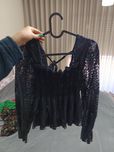 Blusa preta com brilho