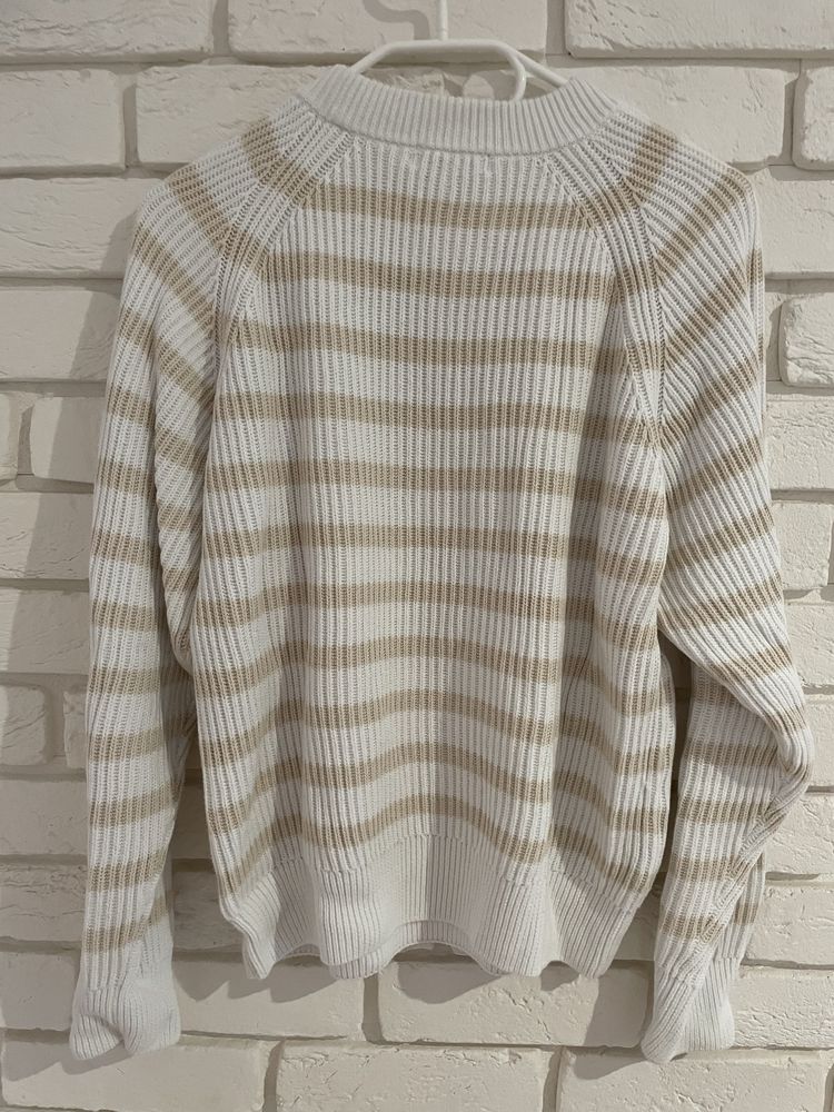 Sweter Marie Lund Copenhagen beżowe paski prążki