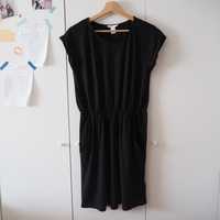 Melanżowa czarna sukienka H&M rozmiar XS