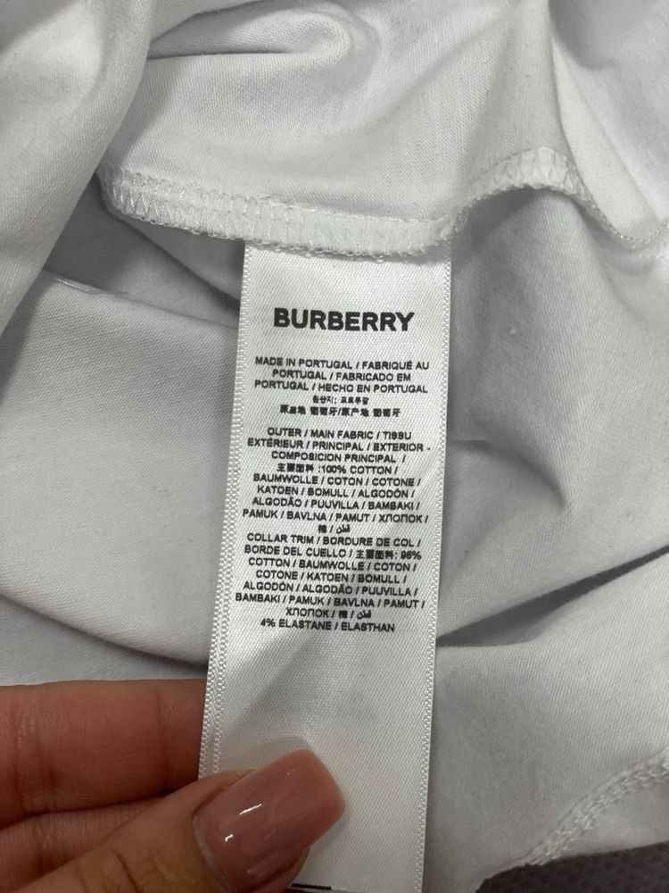 NEW SEASON 2024 женская белая футболка Burberry размеры: s - xxl