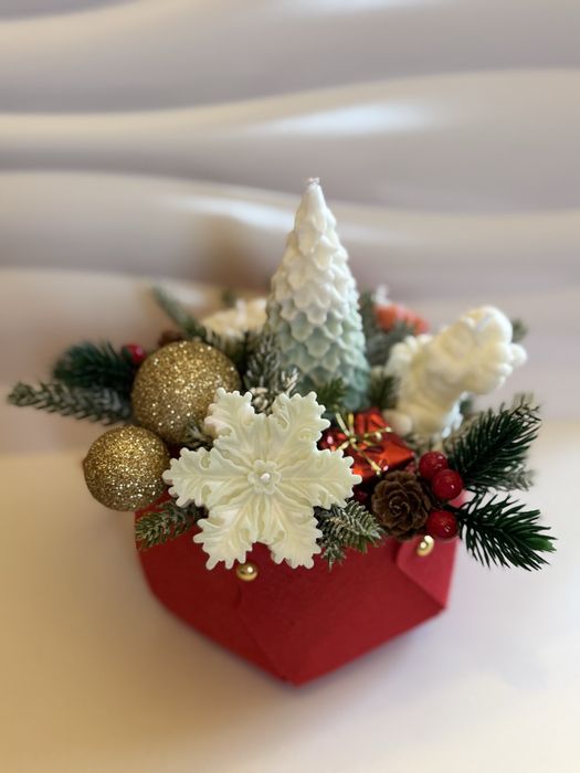 Świateczny box ze swiec sojowych