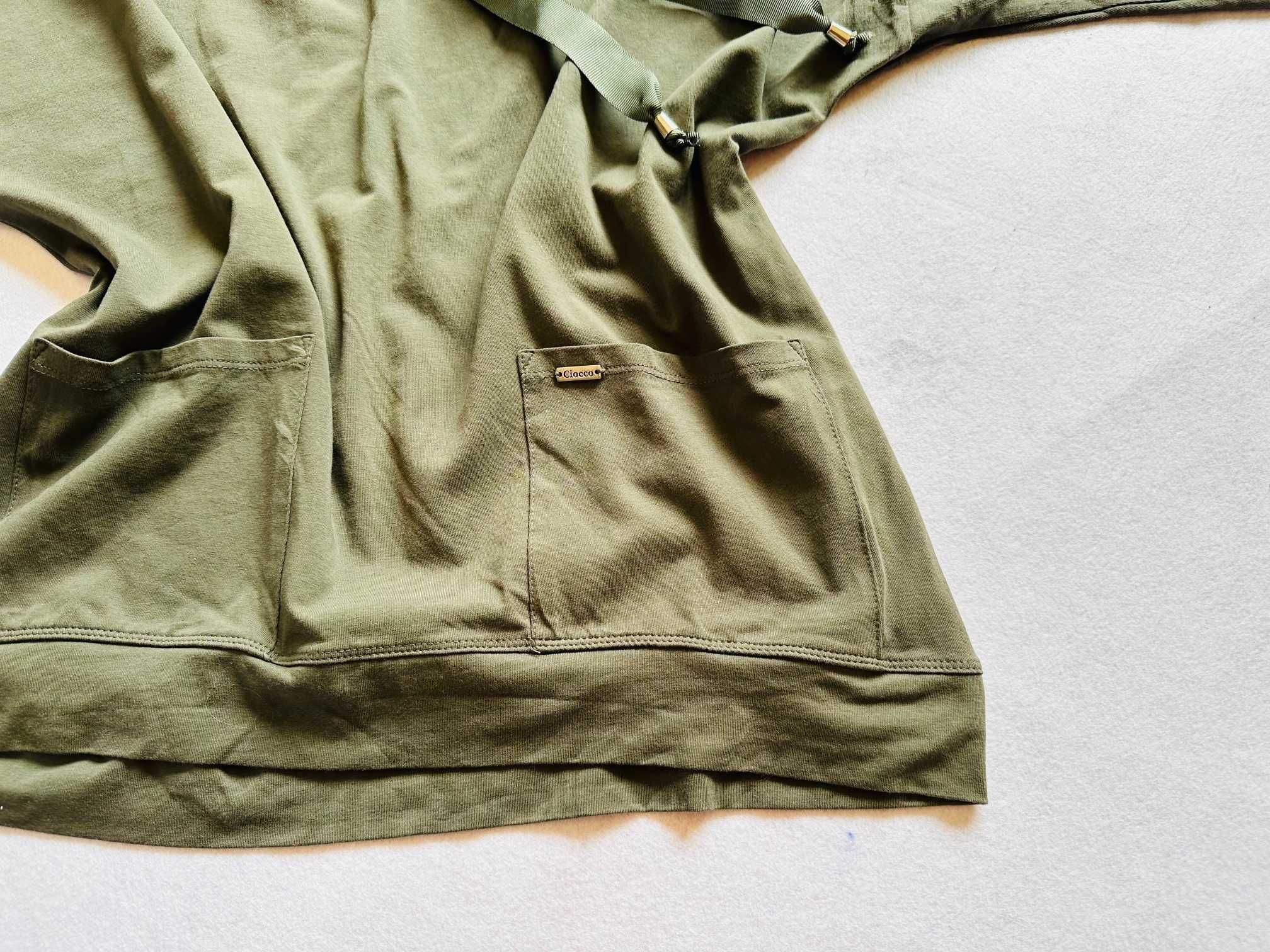 T-shirt, bluzka bawełniana, kolor khaki, rozm. M, Ciocco