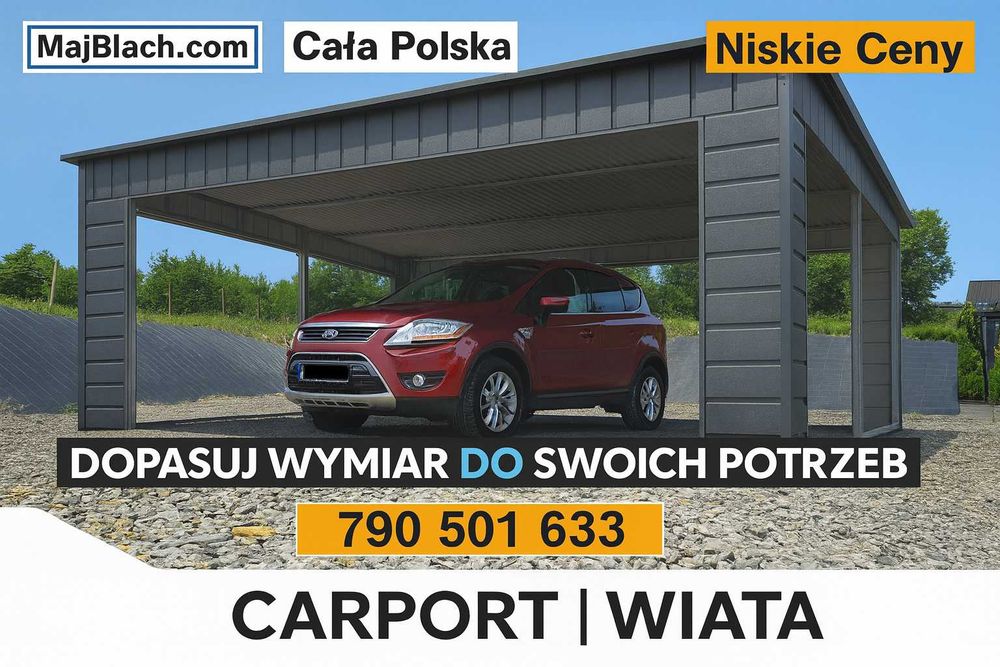 GRAFIT CARPORT | ALTANA na pojazd | Garaże Garaż Blaszany- Maj-Blach