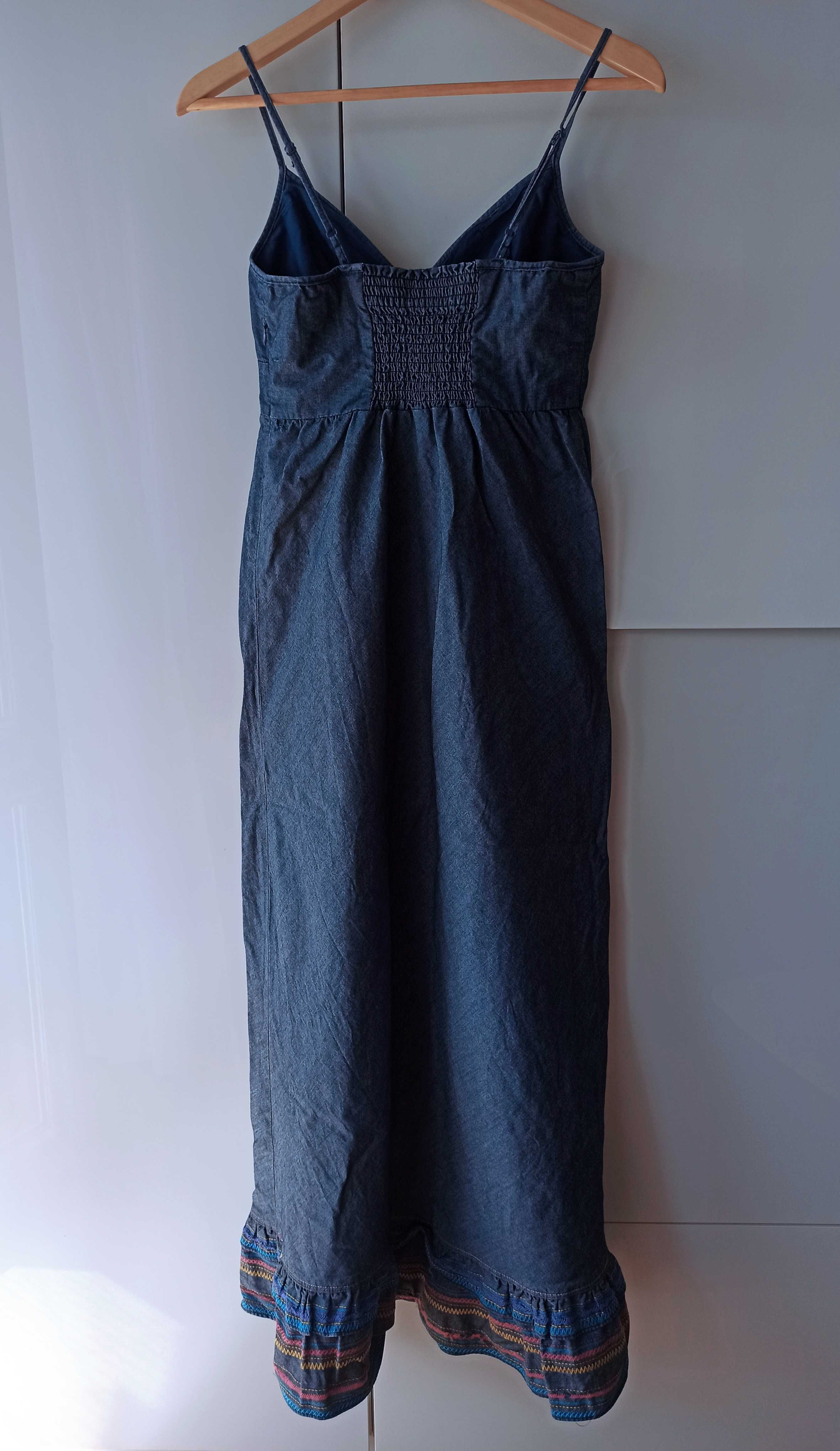 Sukienka długa maxi boho hippie S
