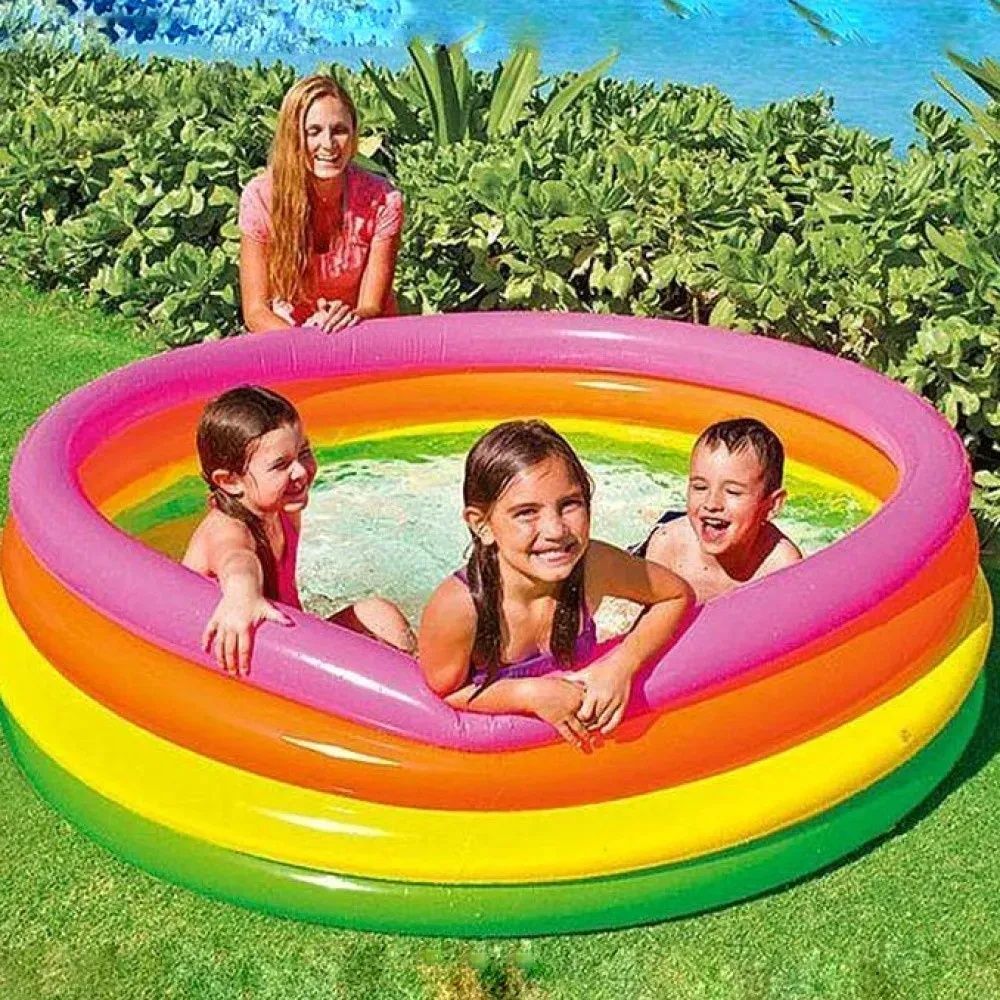 басейн "Веселка" 4 кільця 168х45см. 780л., від 3 років, INTEX 56441