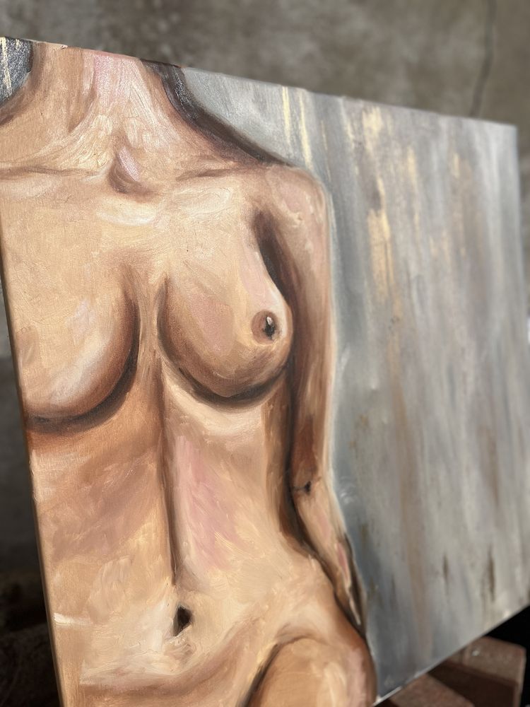 Kobieta obraz olejny akt 80x80
