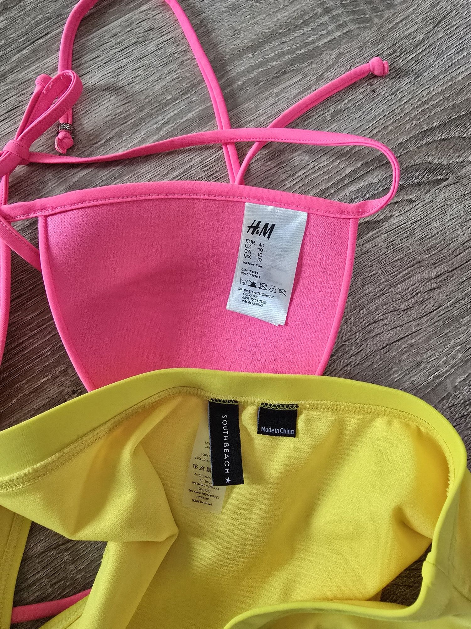 Kostium kąpielowy neonowy H&M  L