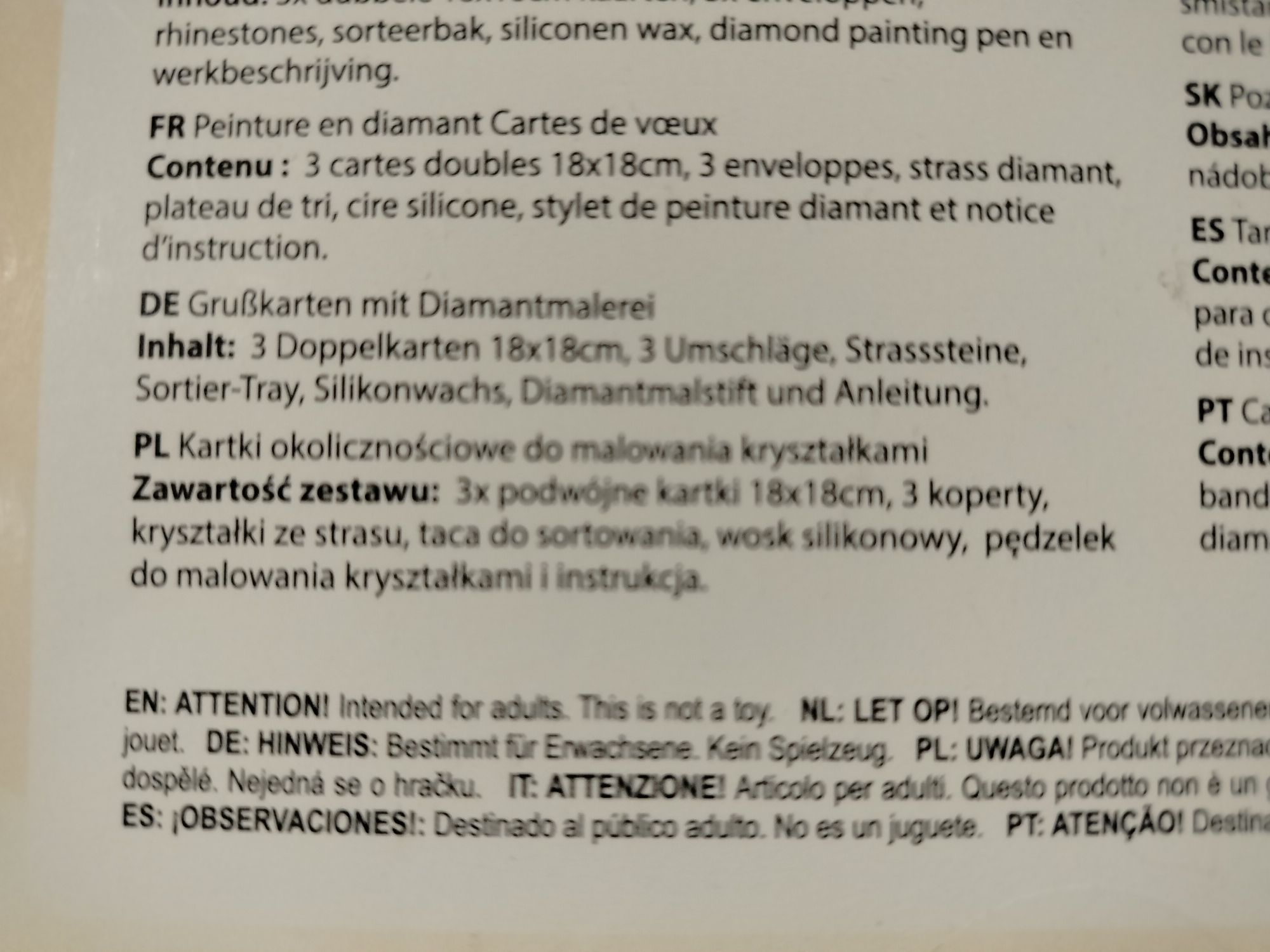 nowe kartki do malowania kryształkami, mozaika diamentowa