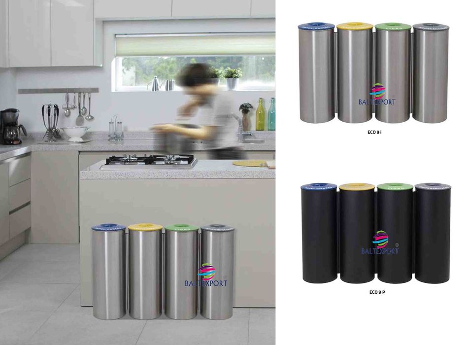 Ecoponto Papel, Vidro, Metal, Plastico em Inox escritório/Armazém Novo