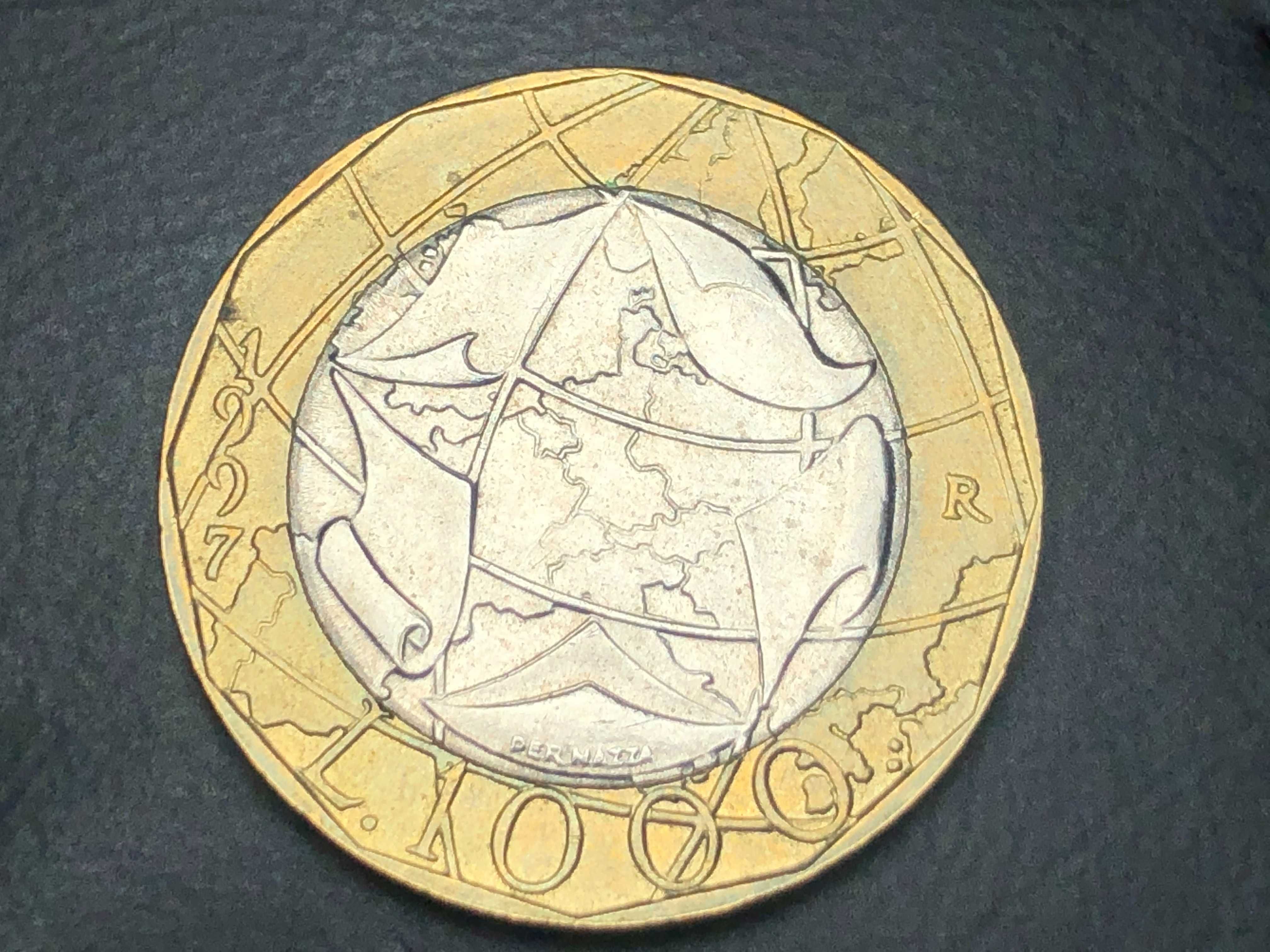 Itália 1997 - 1.000 Liras Bi-metálica