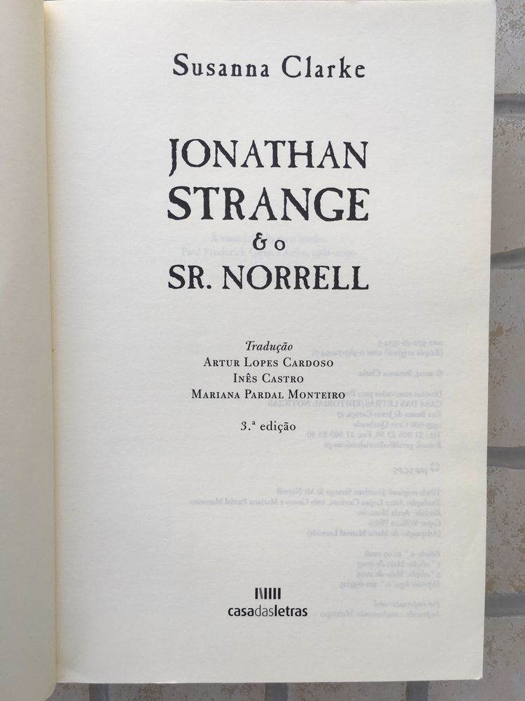 Livro “ Jonathan Strange & o Sr Norrell” de Susana Clarke