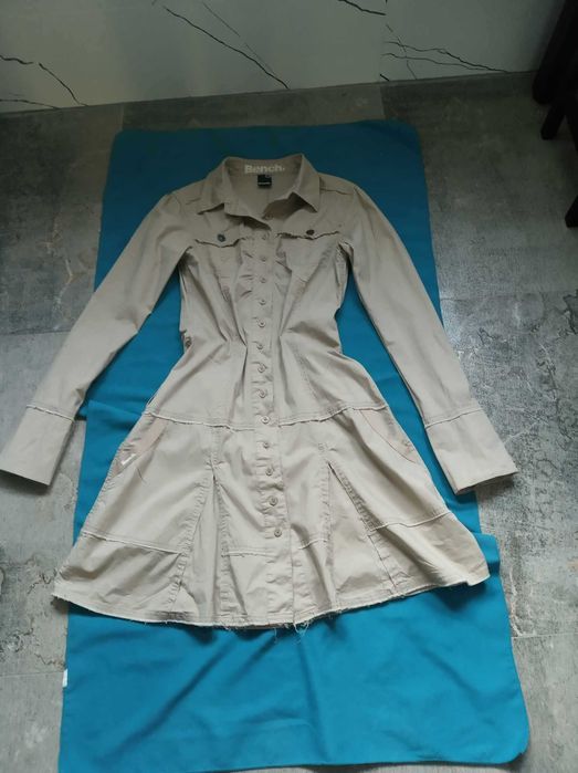 Sukienka typu szmizjerka bawełniana, obniżany stan - S/M - "Bench".