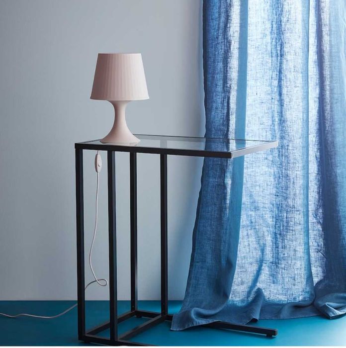 Laptop stand, black/glass, 35x65 cm